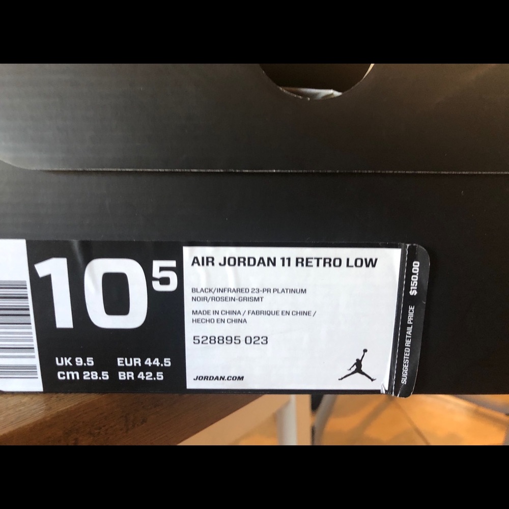 Jordan 11 infrared low